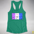 Drag Pride Pirate Flag Racerback Tank - Kelly Green